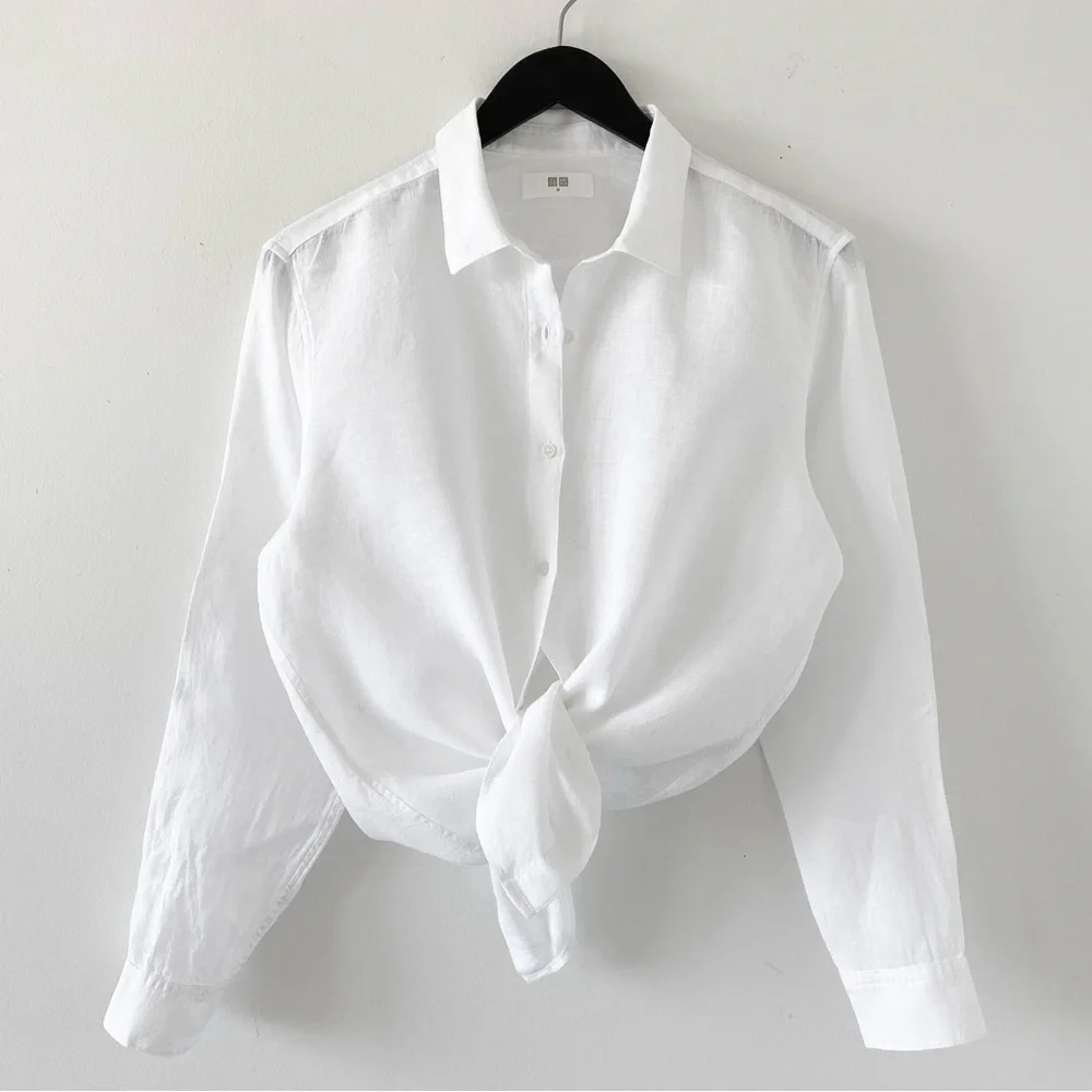 Uniqlo 100% Linen Classic Button-Up Shirt - Picture 1 of 10
